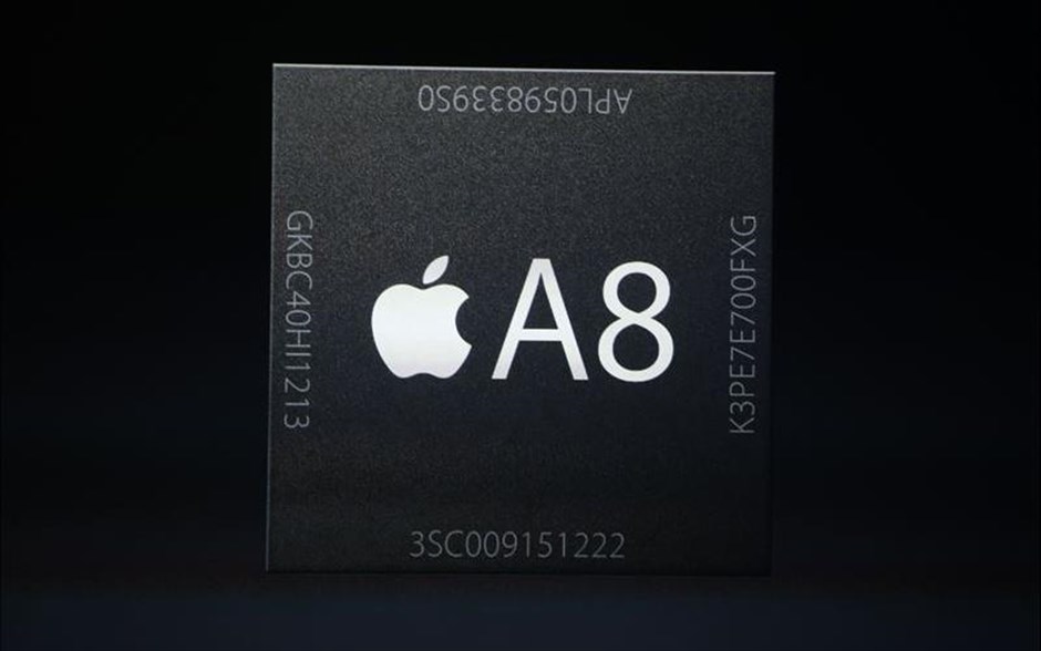Η παρουσίαση του νέου iPhone 6. Ιδιαίτερη μνεία έγινε στο νέας γενιάς τσιπ της εταιρείας, Apple A8, των 64 bit, το οποίο αποτελεί τη «δεύτερη γενιά». Είναι 13% μικρότερο από το Α7, αλλά παρέχει επιδόσεις CPU καλύτερες κατά 25% και μέχρι 50% ταχύτερες όσον αφορά στα γραφικά.  Γενικότερα, το iPhone 6 είναι 50 φορές γρηγορότερο από το original iPhone και 84 φορές ταχύτερο όσον αφορά στα γραφικά.