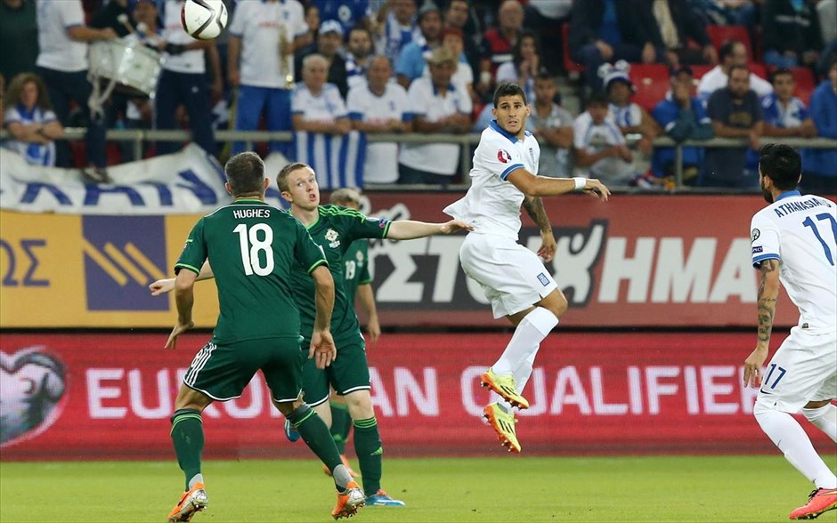 Ελλάδα - Βόρεια Ιρλανδία -  Euro 2016. Στιγμιότυπο από τον αγώνα.
