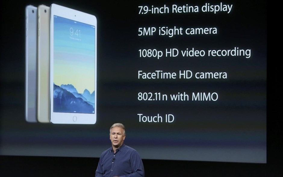 Παρουσίαση του iPad Air 2 και του iPad Mini 3 από την Apple. Ο Φιλ Σίλλερ παρουσιάζει τα νέα προϊόντα της Apple.