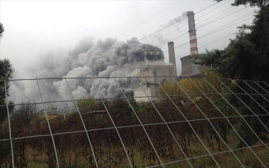 Φωτιά στον Ατμοηλεκτρικό Σταθμό Πτολεμαΐδας. 