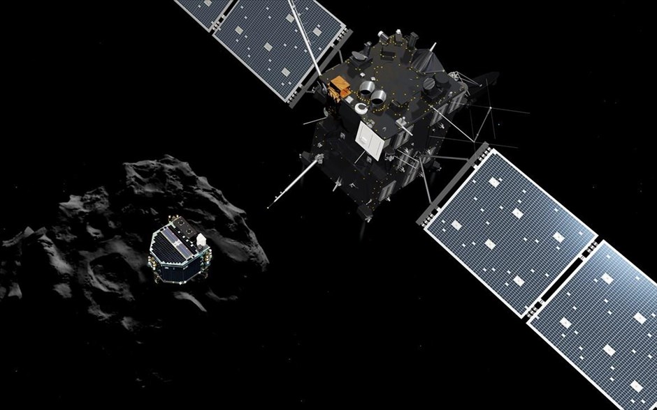 Διαχωρισμός του Philae από το ευρωπαϊκό διαστημικό σκάφος Rosetta. Διαχωρισμός του Philae από το ευρωπαϊκό διαστημικό σκάφος Rosetta. Η προσεδάφιση του οχήματος Philae της αποστολής Rosetta στον κομήτη 67Ρ/ Churyumov- Gerasimenko αναμένεται να πραγματοποιηθεί σήμερα, καθώς βρίσκεται σε εξέλιξη η τελική φάση των διαδικασιών. Ο διαχωρισμός του Philae από το σκάφος έγινε στις 09.03 GMT (11.03 ώρα Ελλάδας) και η προσεδάφιση θα ακολουθήσει περίπου επτά ώρες αργότερα, στις 16.02 GMT (18.02 ώρα Ελλάδας).