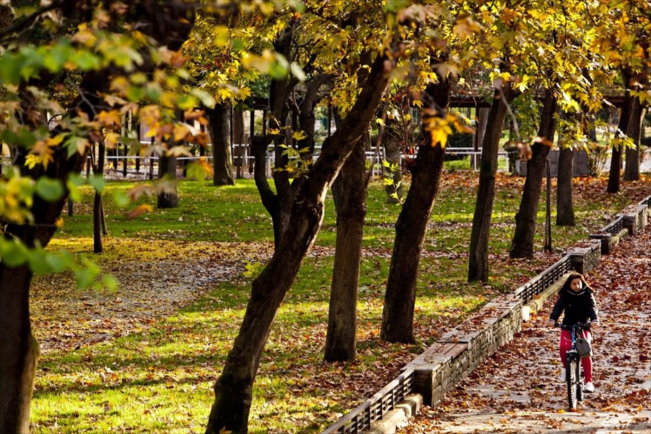 Φθινοπωρινή βόλτα στη Λάρισα. Φθινοπωρινό στιγμιότυπο από την πόλη της Λάρισας.