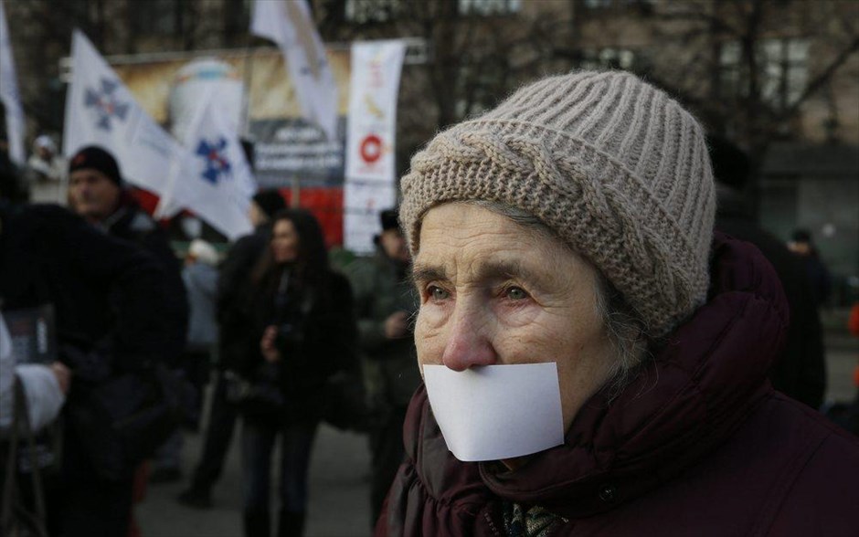 Μόσχα: Διαδήλωση υπέρ της ελευθερίας της έκφρασης. Στιγμιότυπο από διαδήλωση υπέρ της ελευθερίας της έκφρασης που πραγματοποιήθηκε το Σάββατο στη Μόσχα.