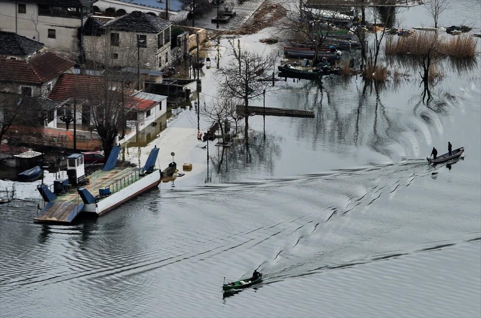 Πλημμύρισε το νησί στη λίμνη Παμβώτιδα. Στιγμιότυπο από το νησί της λίμνης Παμβώτιδας στα Ιωάννινα, το οποίο αντιμετωπίζει σοβαρά προβλήματα εξαιτίας της ανόδου της στάθμης των υδάτων.&nbsp;