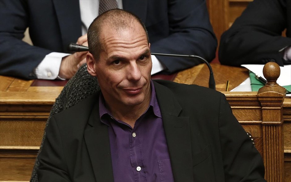 Βουλή - προγραμματικές δηλώσεις . Ο υπουργός Οικονομικών Γιάνης Βαρουφάκης.