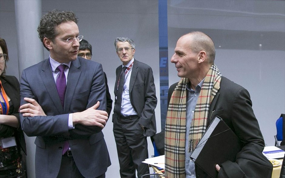 Γερούν Ντέισελμπλουμ - Βαρουφάκης Eurogroup. Γερούν Ντέισελμπλουμ και Γιάνης Βαρουφάκης.