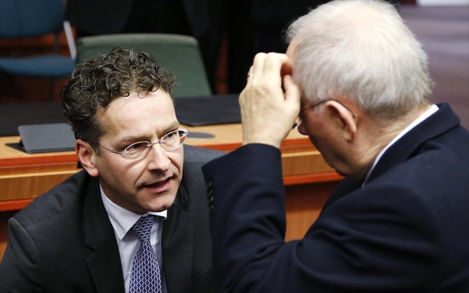 Ντέισελμπλουμ - Σόιμπλε - Eurogroup. Ο επικεφαλής του Eurogroup Γερούν Ντέισελμπλουμ και o Γερμανός υπουργός Οικονομικών, Βόλφγκανγ Σόϊμπλε.