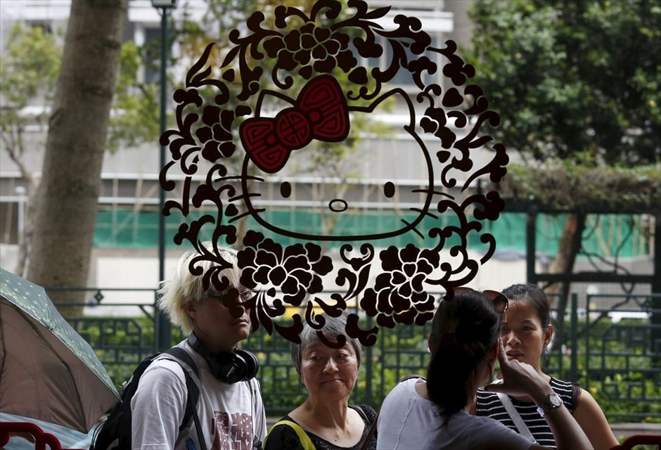Ένα εστιατόριο με θέμα «Hello Kitty» στο Χονγκ Κονγκ. 