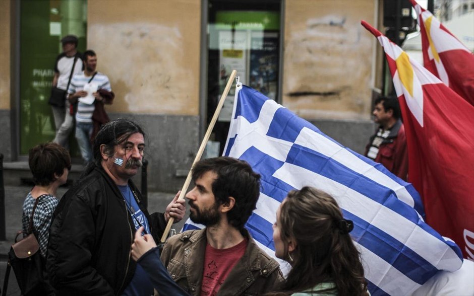 Διαδήλωση υπέρ της Ελλάδας στις Βρυξέλλες. 