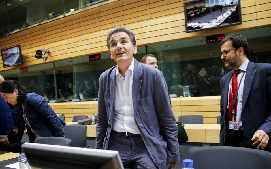 Ευκλείδης Τσακαλώτος - Eurogroup. Ο υπουργός Οικονομικών Ευκλείδης Τσακαλώτος λίγο πριν την έναρξη της συνεδρίασης του Eurogroup.