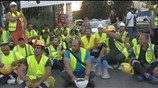 Συγκέντρωση Μεταλλωρύχων έξω απο την ΕΡΤ