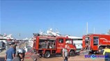 Πυρκαγιά στη θαλαμηγό στη μαρίνα του Αγ. Κοσμά
