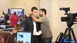 Η ανακοίνωση των exit polls στο κέντρο Τύπου στο Ζάππειο