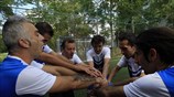 Στην προπόνηση της Εθνικής Ομάδας Αστέγων