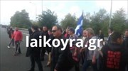 Συμβολικός αποκλεισμός της Εγνατίας από αγρότες στον κόμβο της Κουλούρας