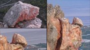 Κίνδυνος για οικισμό του Λεωνίδιου από βράχο που έχει αποκολληθεί