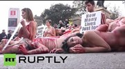 Ισπανία: Γυμνή διαμαρτυρία κατά του εμπορίου γούνας