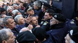 Ένταση στη διαδήλωση των συνταξιούχων για τις αλλαγές στο ασφαλιστικό