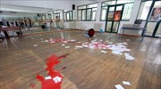 Εισβολή της ομάδας «Ρουβίκωνας» στο εκλογικό κέντρο της Νέας Φιλαδέλφειας