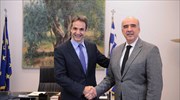 Σε εξέλιξη η συνάντηση Κυρ. Μητσοτάκη - Β. Μεϊμαράκη