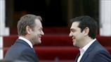 Συνάντηση Τσίπρα - Τουσκ στο Μέγαρο Μαξίμου
