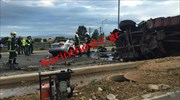 Δύο νεκροί στο τροχαίο με νταλίκες στην Αθηνών - Κορίνθου