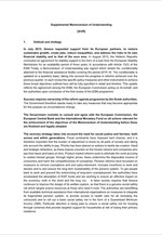 Supplemental Memorandum of Understanding