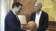 Ο Νίκος Γκάλης ενημερώθηκε από τον Πρωθυπουργό για τη μετονομασία του κλειστού του ΟΑΚΑ