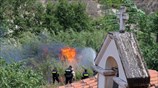 Πυρκαγιά κοντά στις αρχαιότητες της Κνωσού