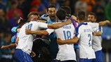 Euro 2016: Πανηγύρια των Ιταλών στη Λυών μετά τη νίκη της ομάδας τους