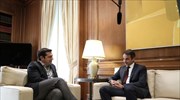 PM wants election law changed, ND leader Mitsotakis opposed