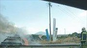 Αυτοκίνητο κάηκε ολοσχερώς στην περιφερειακή οδό