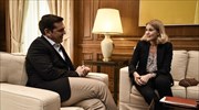 Συνάντηση Αλ. Τσίπρα με τη Χέλε Τόρνινγκ-Σμιτ για το προσφυγικό