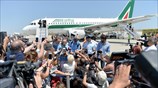 Άφιξη της χρυσής Ολυμπιονίκη Άννας Κορακάκη στην Αθήνα