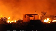 Δύο τραυματίες και ζημιές σε σπίτια από την πυρκαγιά στη Χίο