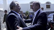Turkish FM Çavuşoğlu on Crete; meeting with Greek counterpart
