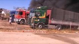 Φωτιά σε μάντρα παλαιών αυτοκινήτων στον Ισθμό