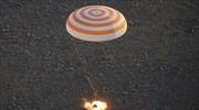 Το διαστημόπλοιο Soyuz προσεδαφίστηκε στο Καζακστάν