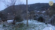 Χιόνια στην ορεινή Κέρκυρα