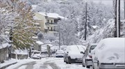 Αντιολισθητικές αλυσίδες και διακοπή κυκλοφορίας στην Κεντρική Μακεδονία