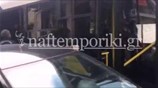 Πλάνα από το σημείο του τροχαίου ατυχήματος με λεωφορείο στον Πειραιά