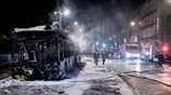 Στις φλόγες τρία τρόλεϊ στην Πατησίων