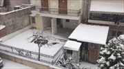Συνεχίζεται η έντονη χιονόπτωση στη Λάρισα