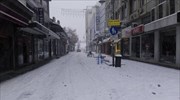 Σφοδρή χιονόπτωση στη Λάρισα - Προβλήματα στις μετακινήσεις
