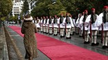 Στιγμιότυπο από την τελετή υποδοχής του Ιταλού προέδρου στην Αθήνα 