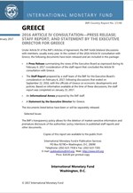 ΙMF: Staff Report; and Statement by the Executive Director for Greece