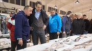 Την ιχθυόσκαλα επισκέφθηκε νωρίς το πρωί ο Κυρ. Μητσοτάκης