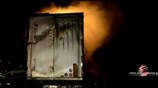 Θεσσαλονίκη: Νταλίκα κάηκε ολοσχερώς στην ΠΑΘΕ