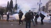 Masked rioters interrupt unions