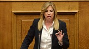 Βουλή: Μεθόδευση στην οργάνωση της συζήτησης κατήγγειλε η Φ. Γεννηματά